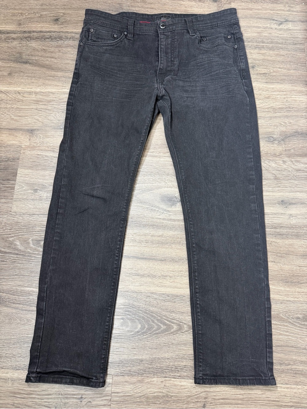 Steve's Jeans Black Straight Stretch Jeans Men's 34x30 Dark Wash Casual